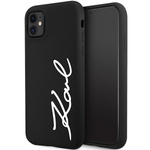 Etui Karl Lagerfeld Silicone Signature na iPhone 11 / Xr - czarne