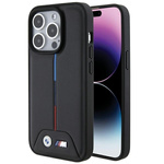 Etui BMW Quilted Tricolor na iPhone 15 Pro - czarne