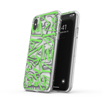 DIESEL SNAP CASE CLEAR AOP FW20 IPHONE X/XS CZARNY/ZIELONY