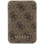 Guess Powerbank indukcyjny 15WGUPB5FP4EMGW 5000mAh brązowy/brown 4G Leather Metal Logo MagSafe