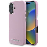 Etui Karl Lagerfeld Saffiano Full         Wrapped Elongated Metal Logo MagSafe do iPhone 16 różowy