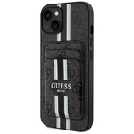 Etui Guess 4G Stripes z portfelem        Magsafe do iPhone 15 czarny