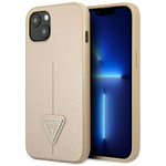 Guess GUHCP13SPSATLE iPhone 13 mini5,4" beżowy/beige hardcase SaffianoTriangle Logo