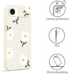 Etui Pnakqil Etui iPhone 17 Pro, jasne silikonowe, kwiaty stokrotki pastel look pudełko