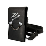 KARL LAGERFELD PURSE KLWBSAKLCK CZARNY/BLACK AUTOGRAPH CHAIN