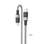 Kabel USB Kakusiga KSC-696 Typ-C/Lightning 1.2m PD20W SZARY