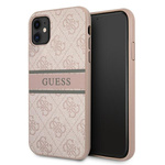 Guess GUHCN614GDPI iPhone 11 6,1"/ Xr różowy/pink hardcase 4G Stripe