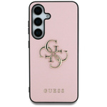 Etui Guess Grained Big 4G Logo Small     Classic Logo do Samsung Galaxy S25 Ultra różowy