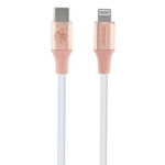 Guess GUCLLALRGDP kabel USB-C -Lightning 1.5m Fast Charging różowy/pink Ebossed Logo