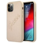 Guess GUHCP12MRSAVSLG iPhone 12/12Pro 6,1" złoty/gold hardcase Saffiano Vintage Script