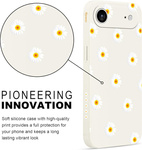 Etui Pnakqil iPhone 17 Air, modne małe stokrotki, floral design białe pudełko