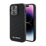 KARL LAGERFELD KLHCP15LPQKPMK IPHONE 15 PRO 6.1" CZARNY/BLACK HARDCASE QUILTED K PATTERN