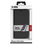 SBS Wallet Case for iPhone 16 Pro Max, Black