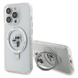 Karl Lagerfeld KLHMP14LHMRSKCH iPhone 14 Pro 6.1" white/white hardcase Ring Stand Karl&amp;Choupette MagSafe