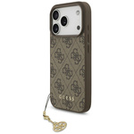 Etui Guess 4G Charms Collection MagSafe  do iPhone 17 Pro brązowy