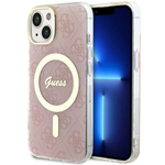 Guess GUHMP14MH4STP iPhone 14 Plus/ 15 Plus 6.7" różowy/pink hardcase 4G MagSafe