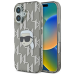 Karl Lagerfeld KLHCP16SHKLPKHK iPhone 16 6.1" czarny/black hardcase IML Karl Head Electroplated