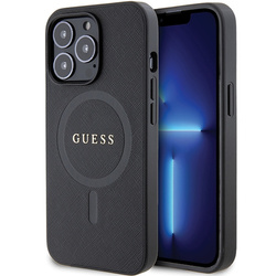 Guess GUHMP13LPSAHMCK iPhone 13 Pro / 13 6.1" czarny/black hardcase Saffiano MagSafe