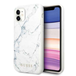 Guess GUHCN61PCUMAWH iPhone 11 / Xr 6,1"biały/white Marble