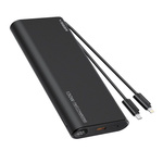 VEGER powerbank 25000 mAh z wbudowanymi kablami Typ C / Lightning PD 130W TCE130 (W2503) czarny