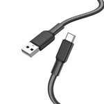 Kabel USB A do USB C Hoco 3A 1 m X69 czarno biały