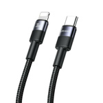 USAMS Kabel USB-C na Lightning 30W 1,2m   czarny/black SJ729USBSG01 (US-SJ729) (tuba)