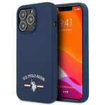 Etui U.S. Polo Assn. Silicone Collection na iPhone 13 Pro Max - granatowe