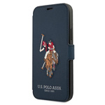Etui U.S. Polo Assn. Embroidery Collection na iPhone 12 / iPhone 12 Pro - granatowe
