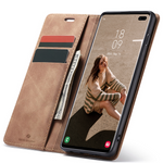 Spacecase Etui Wallet Galaxy S10+ light brown