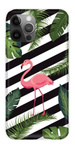 CASEGADGET CASE OVERPRINT FLAMINGO IN LEAVES IPHONE 12 / 12 PRO 6,1