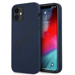 Guess GUHCP12SLSVSBL iPhone 12 mini5,4" niebieski/blue hardcase Script Vintage