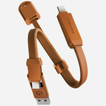 Kabel Energea Sheath Key 2w1 USB-C do    USB-C/USB-A 480Mbps 60W 15cm pomarańczowy