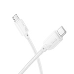 Kabel USB C do USB C Hoco 3A 60W 1 m X113 biały
