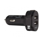 Xqisit 6A Dual USB+microUSB car charger black