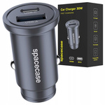 Spacecase Ładowarka samochodowa Car Charger 30W Dual Port C30AC-11 black