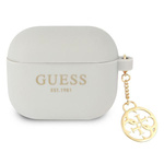 Guess GUA3LSC4EG AirPods 3 coverszary/grey Silicone Charm 4G Collection