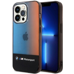 Etui BMW Half Tricolor na iPhone 14 Pro Max 6,7" - czarne