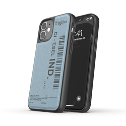 DIESEL MOULDED CASE DENIM FW20 IPHONE 12 MINI CZARNY/NIEBIESKI