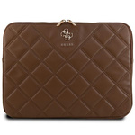 Guess Sleeve GUCS14ZPSQSSGW 14"brązowy/brown Quilted 4G