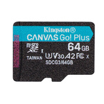 Kingston karta pamięci 64GB microSDXC Canvas Go! Plus kl. 10 UHS-I 170 MB/s + adapter