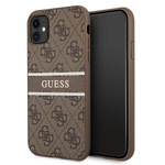 Guess GUHCN614GDBR iPhone 11 / Xr 6,1"brązowy/brown hardcase 4G Stripe