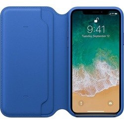 LEATHER FOLIO CASE MRGE2ZM/A IPHONE X / IPHONE XS ELECTRIC BLUE ORIGINAL SEAL