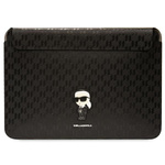 Karl Lagerfeld Saffiano Monogram Ikonik case for a 16" laptop - black