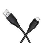 Kabel Silikonowy USB A do Lightning Hoco 27W 1 m X124 czarny