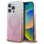 Guess GUHMP16LHGRCELP iPhone 16 Pro6.3" różowy/pink hardcase IML Glitter Gradient MagSafe