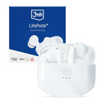 3MK LIFEPODS BLUETOOTH WIRELESS HEADPHONES WITH ACTIVE ANC WHITE
