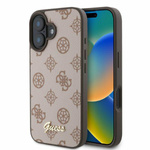 Guess GUHMP16SPGPYSW iPhone 16 6.1" brązowy/brown hardcase Peony Script MagSafe