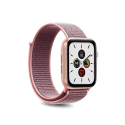 PURO Band Nylonowy pasek materiałowy do Apple Watch 4/5/6/7/SE/8/9/10 38/40/41mm (Różowy)
