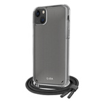 SBS NECKLACE CASE STRAP IPHONE 14 PLUS black backcover