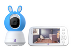 Smart Baby Monitor Camera WiFi Rotating FHD Lullaby Alarm Baby Guard + Monitor Blue Encore View